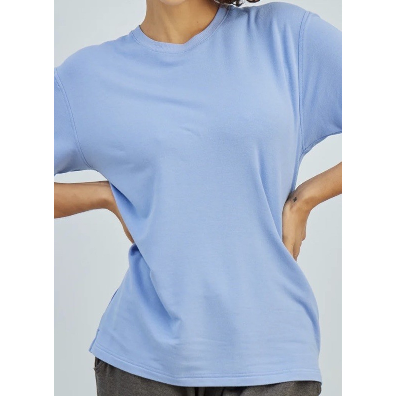 Jamby Adult Jamtee Small Short Sleeve Crew Neck Cornflower Blue T-Shirt Nwt — image 6 of 8